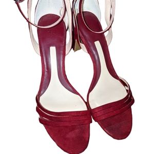 BURGUNDY H&M Block Heels